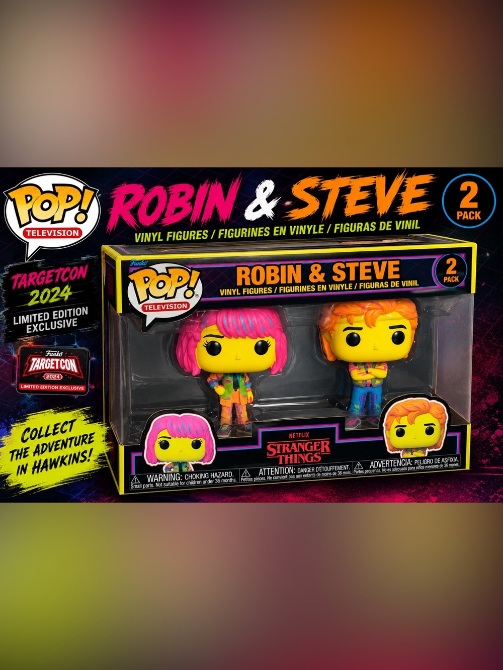 Funko Pop! Stranger Things Robin & Steve 2-Pack TargetCon 2024 Exclusive NIB